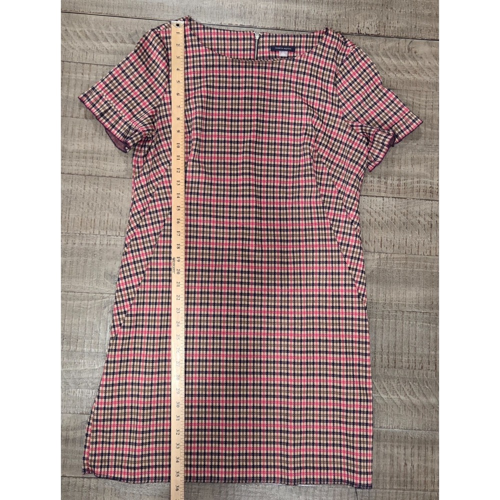 Tommy Hilfiger Short Sleeve Mini Dress Multicolored Plaid/Houndstooth Size 14 - Picture 6 of 8